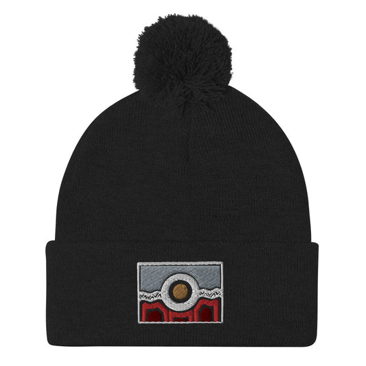 Flag Pom-Pom Beanie